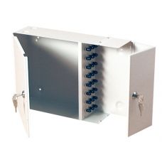 24 Port ST 2 Door Lockable Wall Mounted Enclosure - Loaded