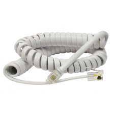 Coiled Headset Lead, White