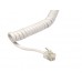 Coiled Headset Lead, White