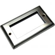 Faceplate Brushed Stainless Steel 4 x Euro Module