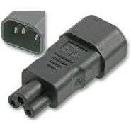 IEC Plug C14 to Cloverleaf C5 Adaptor