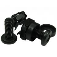 Pack of M6 Cage Nuts, Black