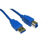 Blue USB 3.0 A to B Cable