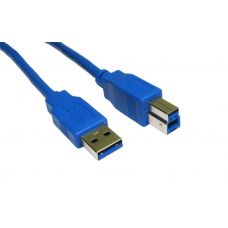 Blue USB 3.0 A to B Cable