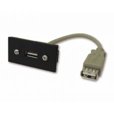 USB A Female to A Female STUBBY Cable, Black or White