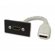 HDMI Female to Female STUBBY Cable, Black or White