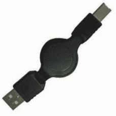0.8m USB A plug to USB B plug Retractable Cable