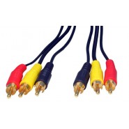 3 x RCA/Phono to 3 x RCA/Phono Cables