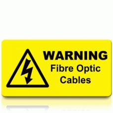 Warning Fibre Optic Cables Label